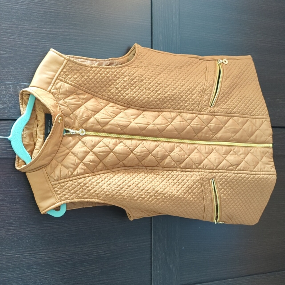 Marc New York by Andrew Marc Gold Quilted Vest